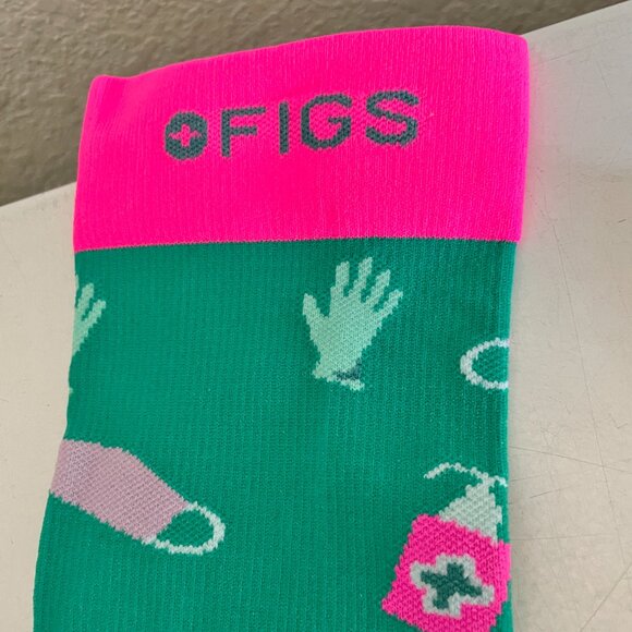 NEW FIGS "Can't Touch This" Compression Socks Small Limited Edition - Picture 2 of 7